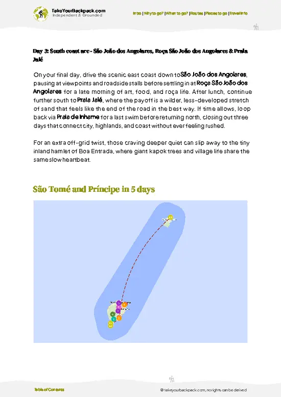 example page 4 from our offline Travel Guide for São Tomé and Príncipe